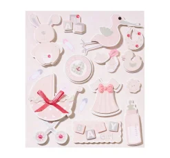 HobbyFun Sticker & Klebebänder|Kartengestaltung>3D Sticker "Baby Girl II"