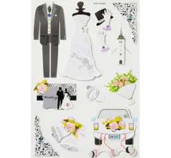 HobbyFun Sticker & Klebebänder|Kartengestaltung>3D Sticker "Hochzeit II"