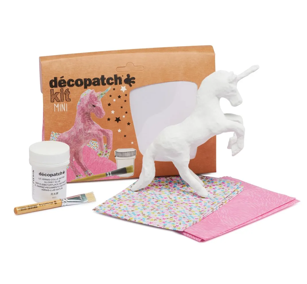Kinder décopatch Papier-Bastelsets|Décopatch>Kit Mini "Einhorn"