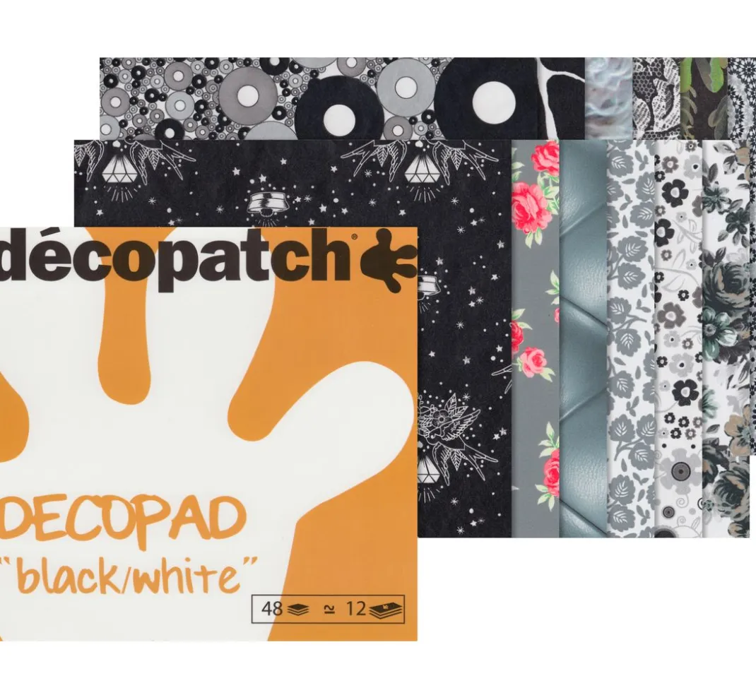 décopatch Décopatch|Décopatch-Papier>Papierblock "Decopad Black and White"