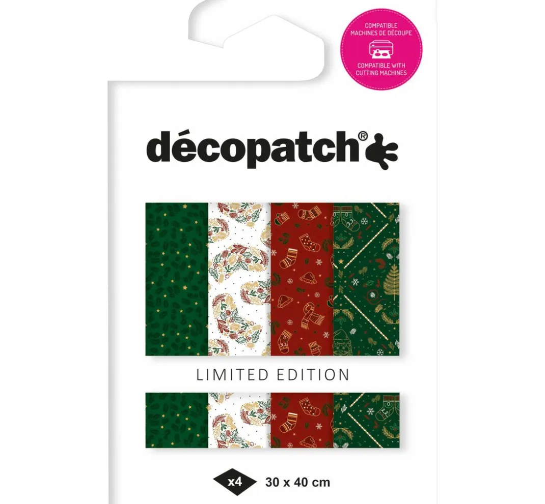 décopatch Décopatch>Pocket Hot-Foil Collection Mix and Patch "Vintage Weihnachten"