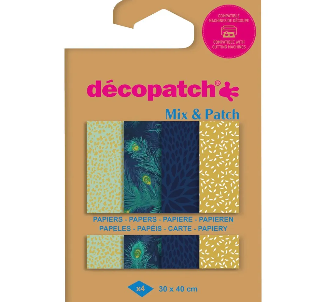 décopatch Décopatch>Pocket Hot-Foil Collection Mix and Patch "Goldener Pfau"