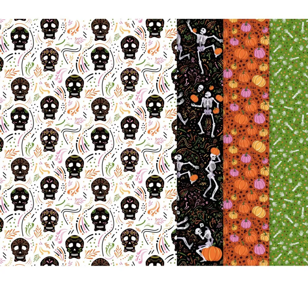 décopatch Décopatch>Pocket Hot-Foil Collection Mix and Patch "Halloween Skelette"