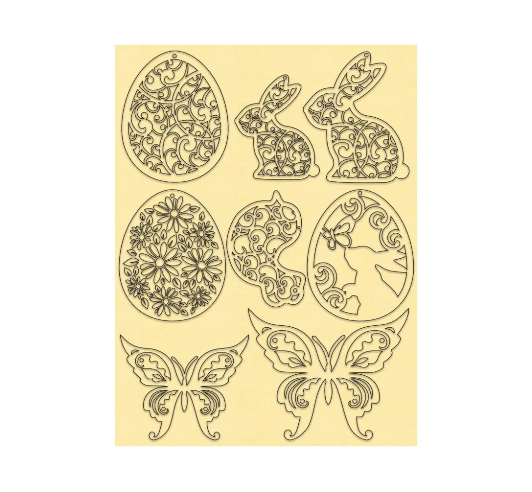 URSUS Papier-Bastelsets|Bastelsets>Deko-Set "Ostern", pastell