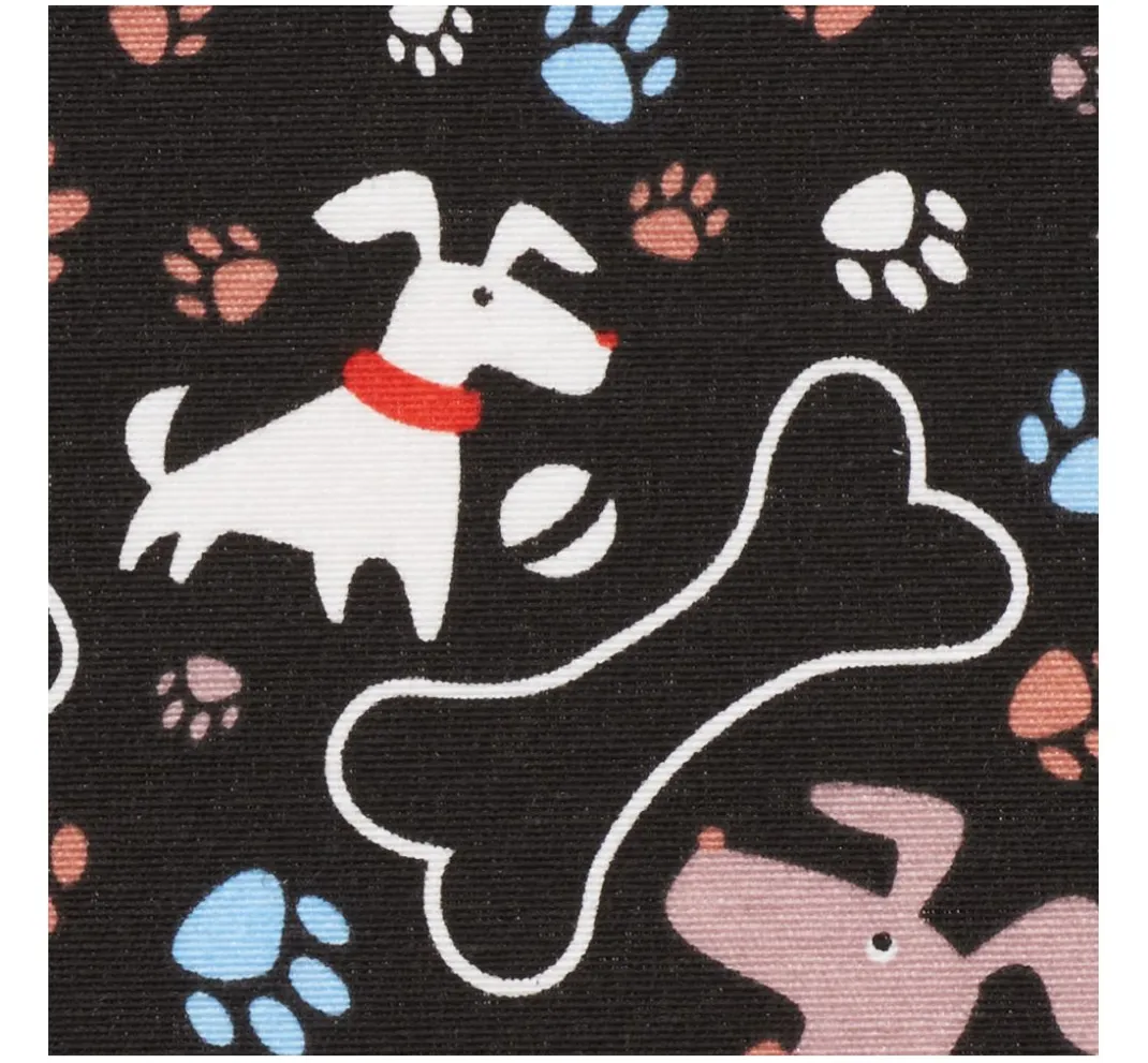 VBS Marktplatz Dekostoff|Stoff Meterware>Dekostoff Leinenoptik "Dogs"