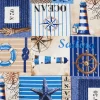 VBS Marktplatz Stoff Meterware|Dekostoff>Dekostoff Leinenoptik "Sailing"