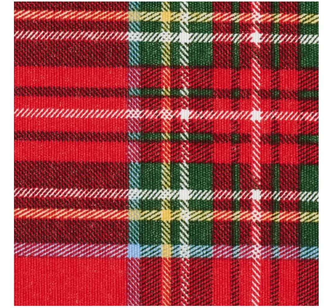 VBS Marktplatz Weihnachtsstoffe|Dekostoff>Dekostoff Leinenoptik "Schottenkaro"