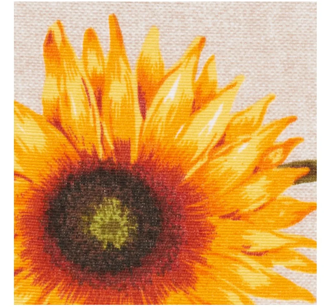 VBS Marktplatz Stoff Meterware|Dekostoff>Dekostoff Leinenoptik "Sonnenblume"