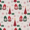 VBS Marktplatz Stoff Meterware|Weihnachtsstoffe>Dekostoff Leinenoptik "Wichtel und Tannen"