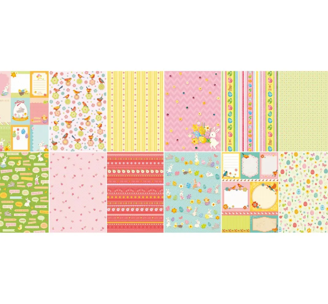 folia Farb- & Motivblöcke|Scrapbooking>Designpapierblock "Frühjahr / Ostern"