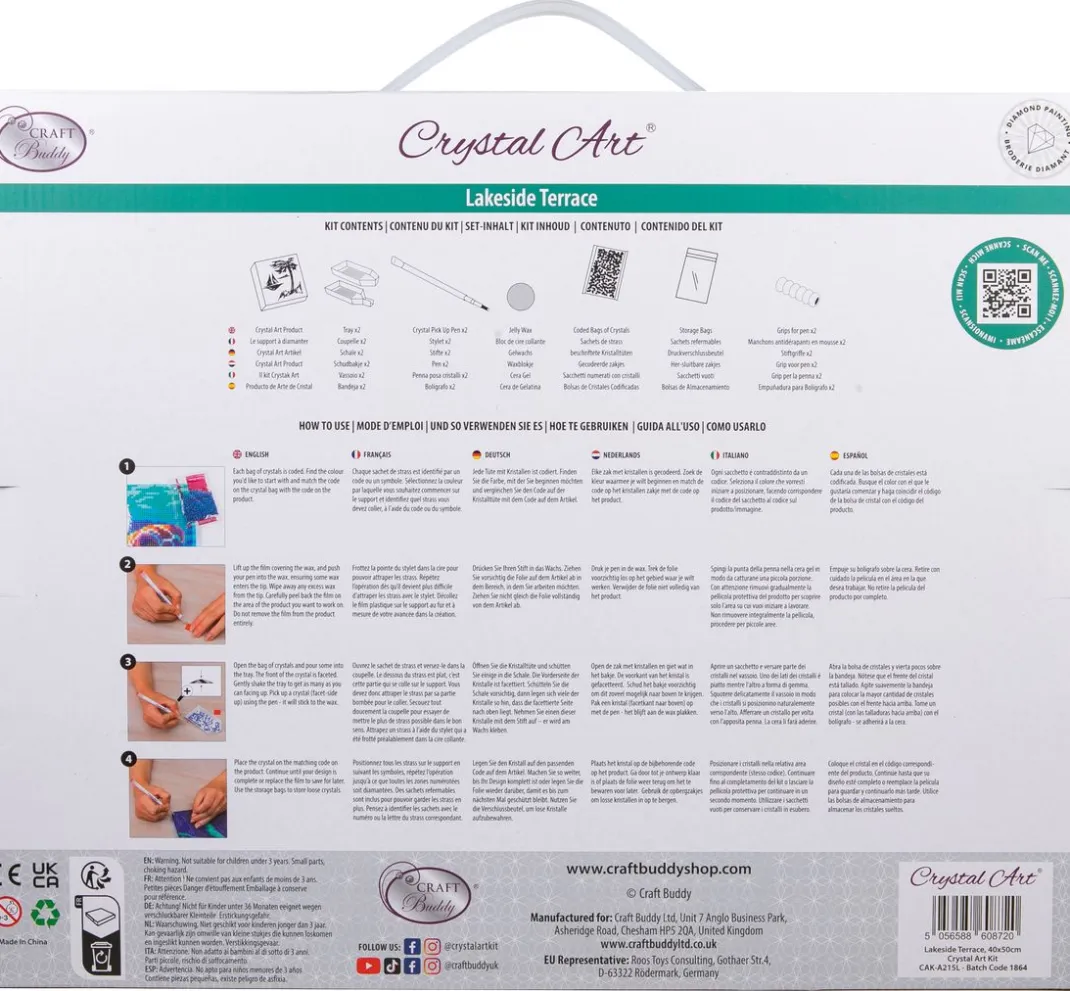 Craft Buddy Diamond Painting>Diamond Painting "Crystal Art Kit", 40 x 50 cm