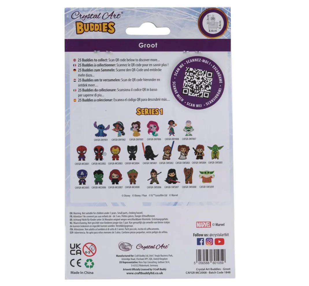 Craft Buddy Diamond Painting|Bastelsets>Diamond Painting "Crystal Art Buddy", 11 x 8 cm