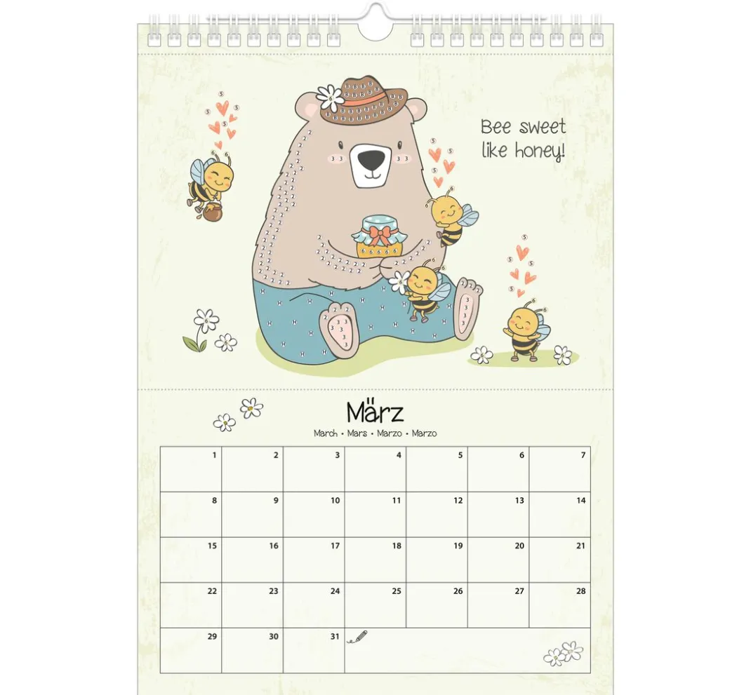 Kinder URSUS Papier-Bastelsets|Kalender & Bullet Journal>Diamond Painting Kalender