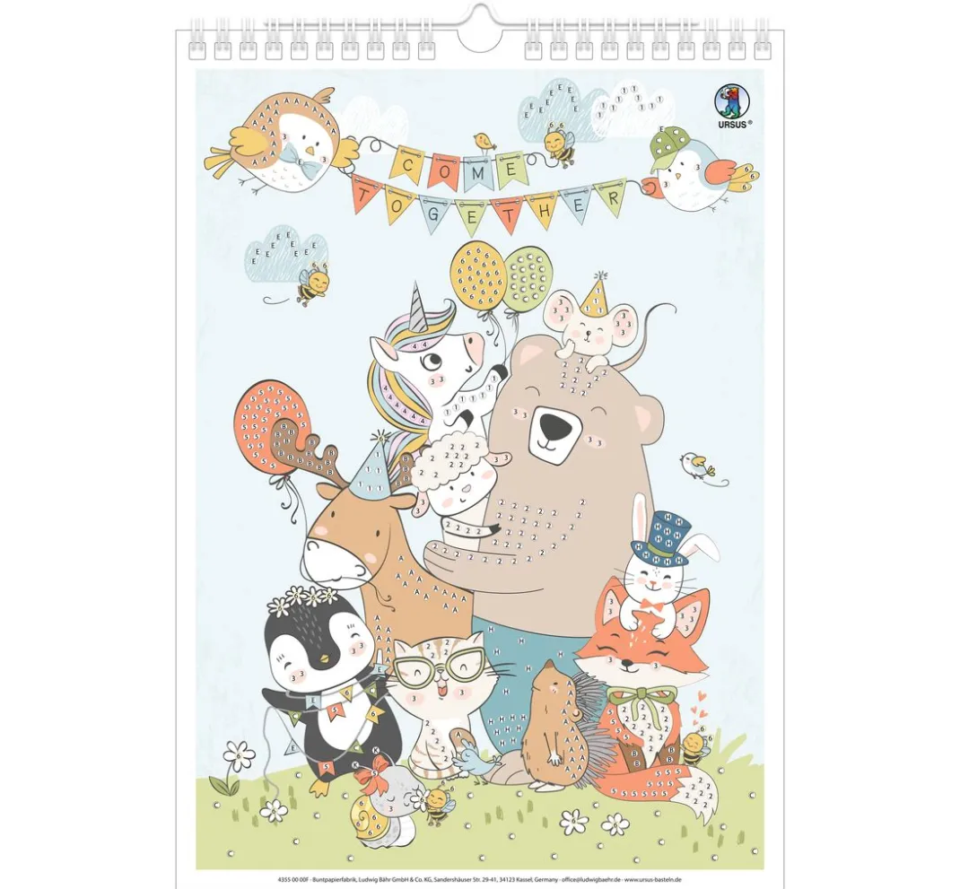 Kinder URSUS Papier-Bastelsets|Kalender & Bullet Journal>Diamond Painting Kalender