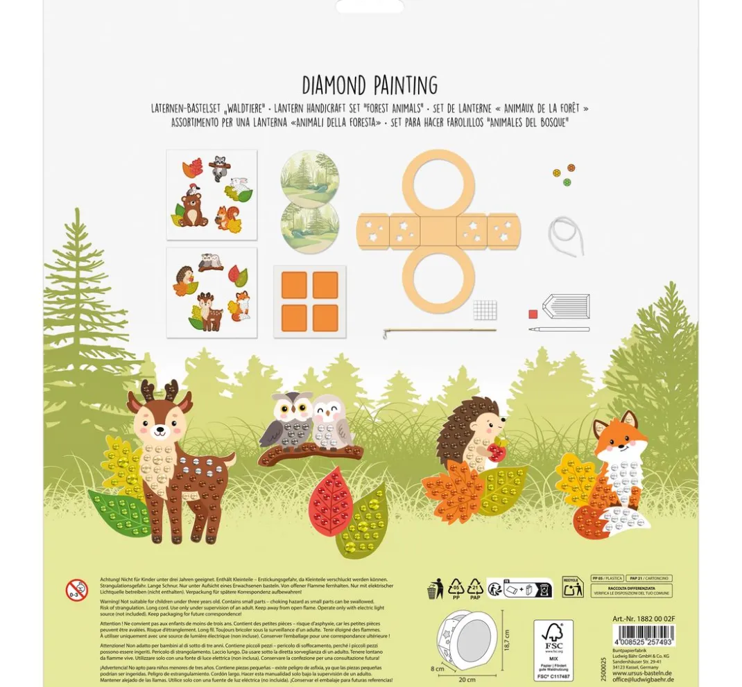 Kinder URSUS Laternen-Bastelsets|Laterne Basteln>Diamond Painting Laternen-Bastelset