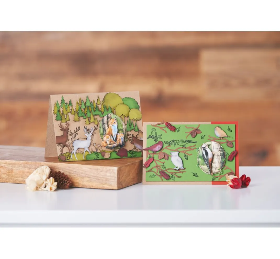 Craft UK Limited Karten & Umschläge|Kartengestaltung>Doppelkarten mit Umschlägen "Kraftpapier", 18 x 13 cm, 50 Stück