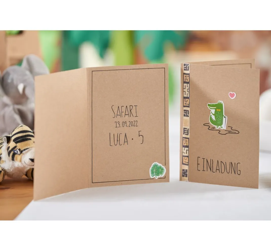 Craft UK Limited Karten & Umschläge|Kartengestaltung>Doppelkarten mit Umschlägen "Kraftpapier", 18 x 13 cm, 50 Stück