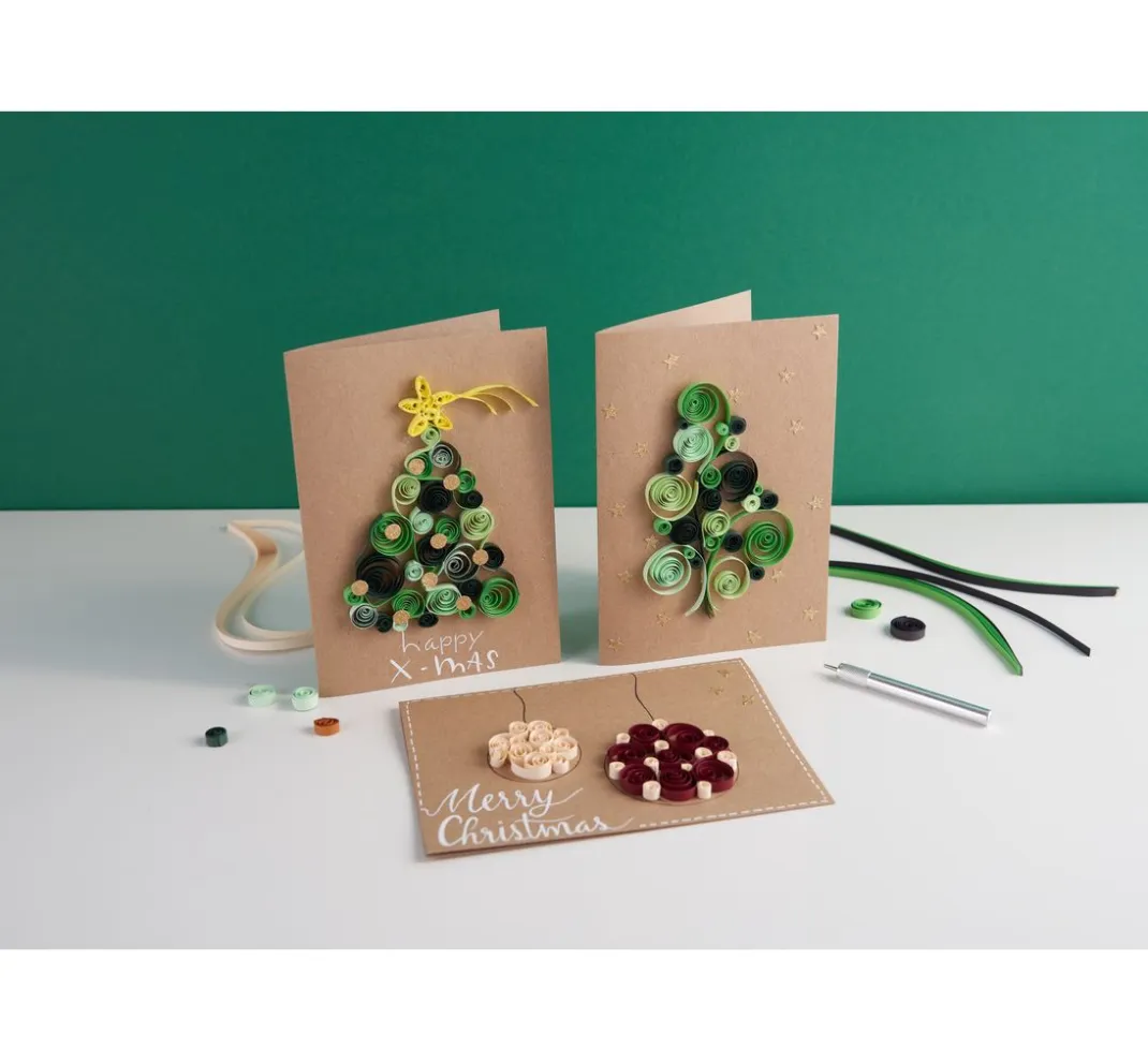 Craft UK Limited Kartengestaltung|Karten & Umschläge>Doppelkarten mit Umschlägen "Kraftpapier", DIN A6, 50 Stück