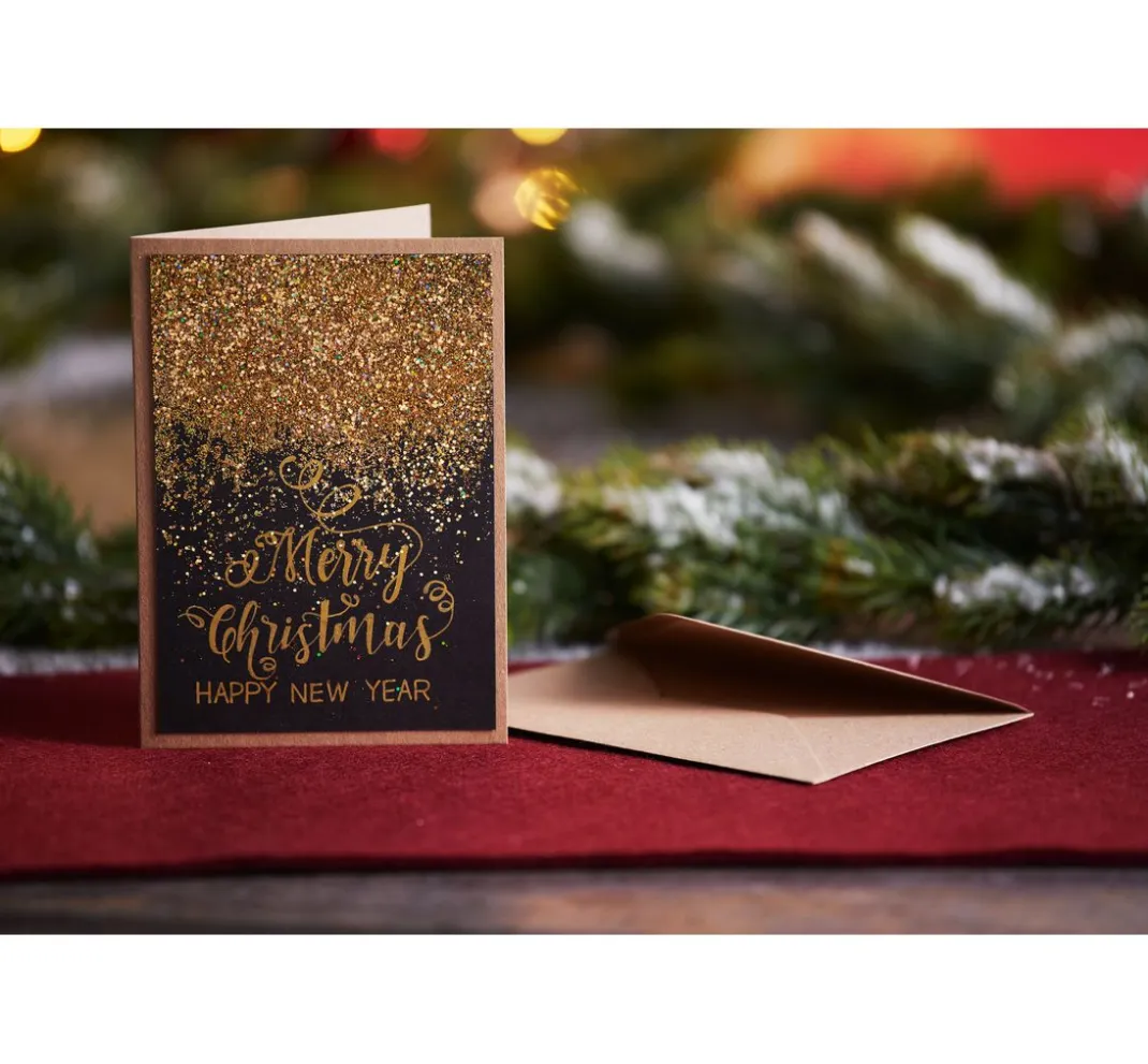 Craft UK Limited Kartengestaltung|Karten & Umschläge>Doppelkarten mit Umschlägen "Kraftpapier", DIN A6, 50 Stück