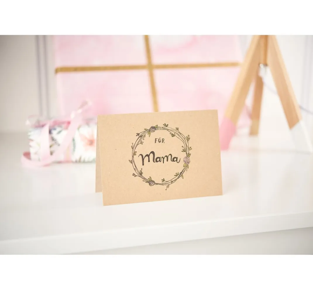 Craft UK Limited Kartengestaltung|Karten & Umschläge>Doppelkarten mit Umschlägen "Kraftpapier", DIN A6, 50 Stück