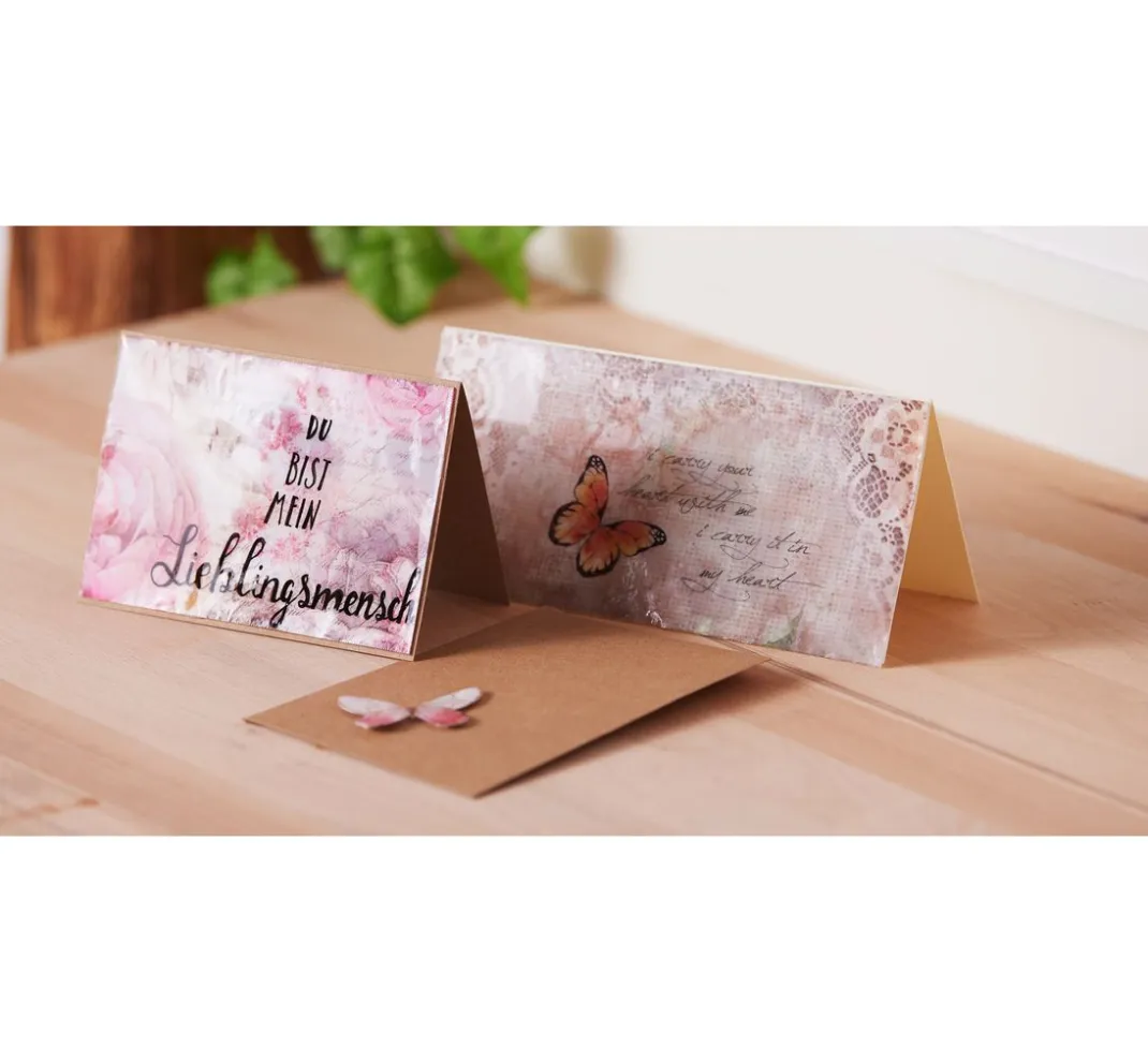 Craft UK Limited Kartengestaltung|Karten & Umschläge>Doppelkarten mit Umschlägen "Kraftpapier", DIN A6, 50 Stück