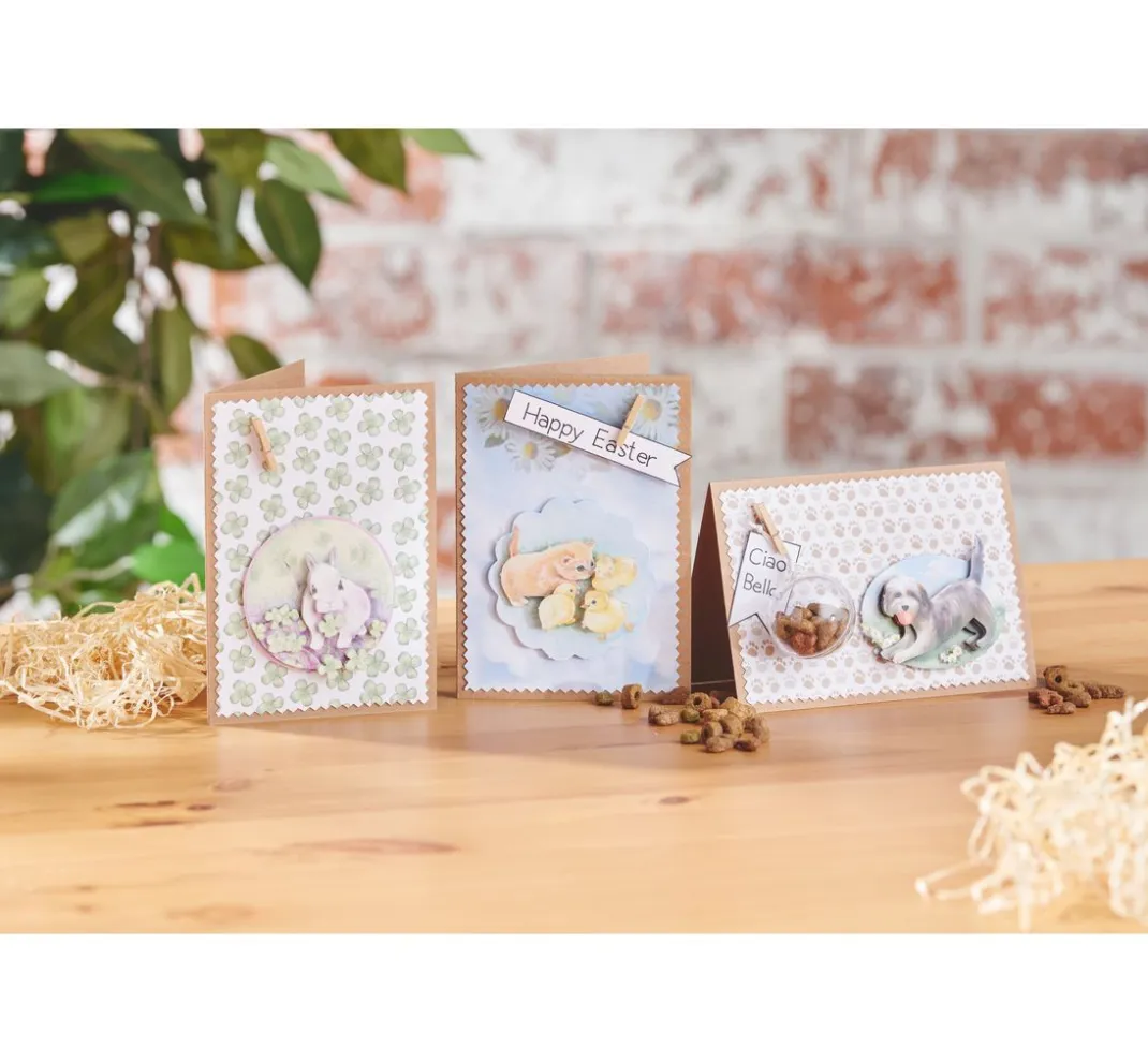 Craft UK Limited Kartengestaltung|Karten & Umschläge>Doppelkarten mit Umschlägen "Kraftpapier", DIN A6, 50 Stück