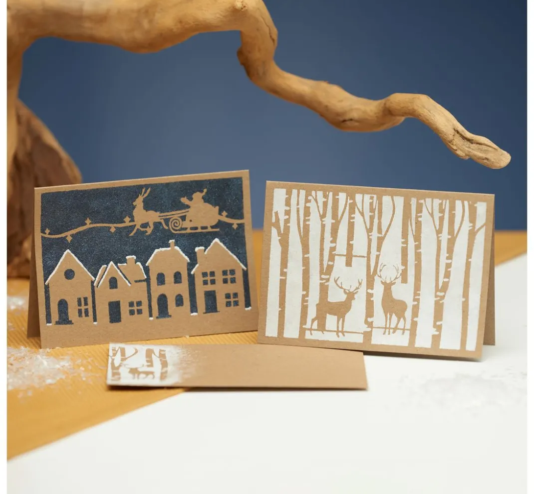 Craft UK Limited Kartengestaltung|Karten & Umschläge>Doppelkarten mit Umschlägen "Kraftpapier", DIN A6, 50 Stück
