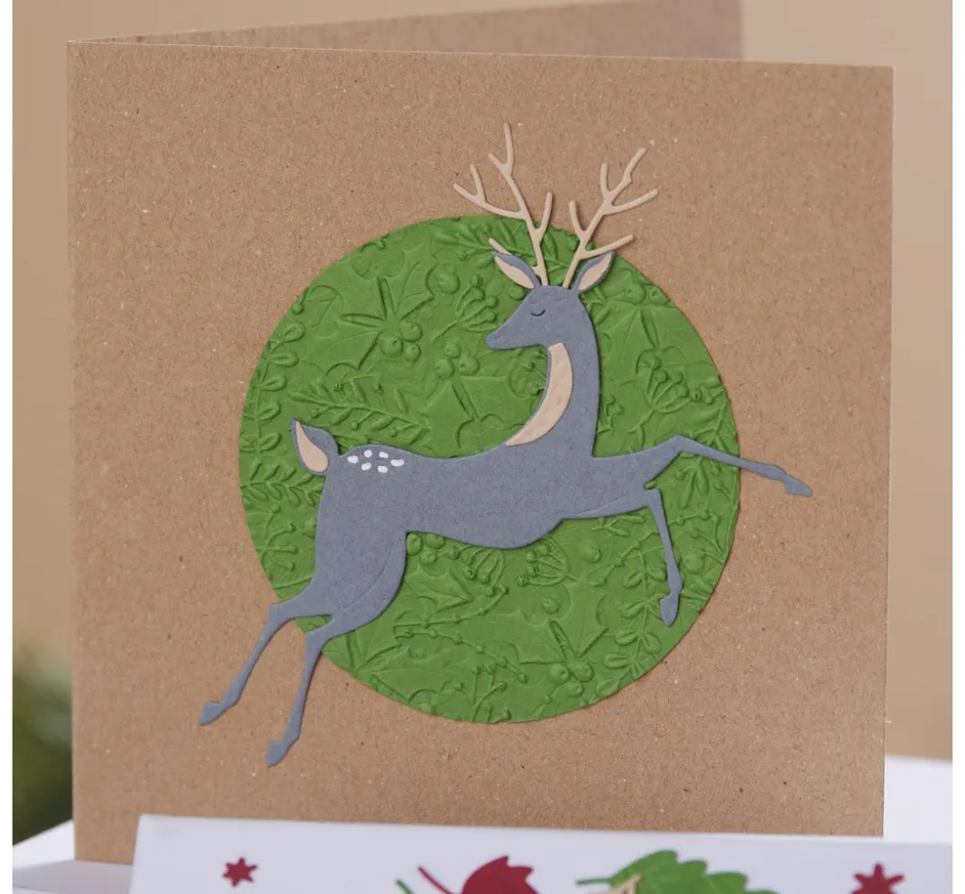 Craft UK Limited Karten & Umschläge|Kartengestaltung>Doppelkarten mit Umschlägen "Kraftpapier", 12,5 x 12,5 cm, 50 Stück