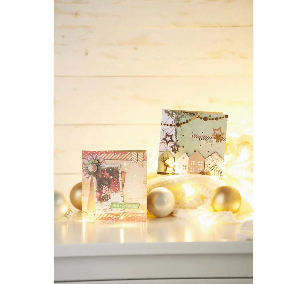Craft UK Limited Karten & Umschläge|Kartengestaltung>Doppelkarten mit Umschlägen "Kraftpapier", 12,5 x 12,5 cm, 50 Stück