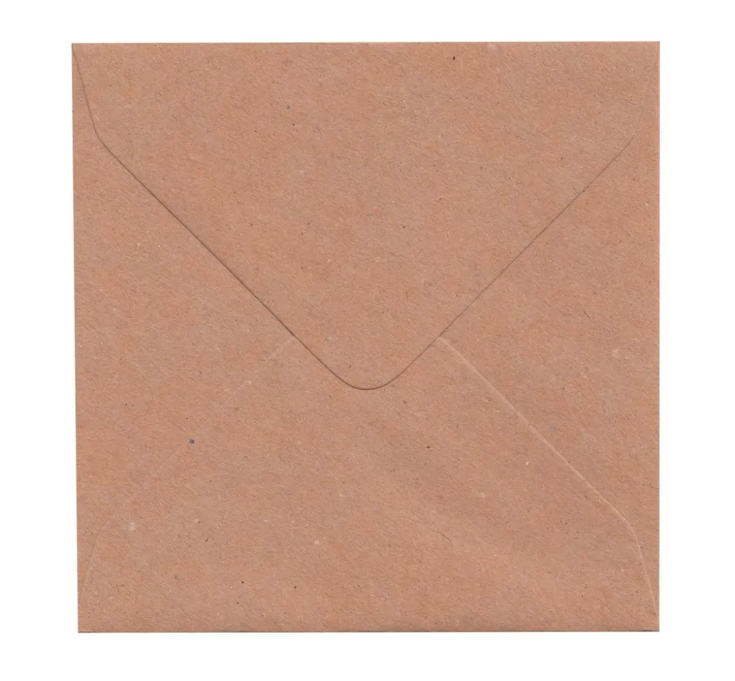 Craft UK Limited Karten & Umschläge|Kartengestaltung>Doppelkarten mit Umschlägen "Kraftpapier", 12,5 x 12,5 cm, 50 Stück