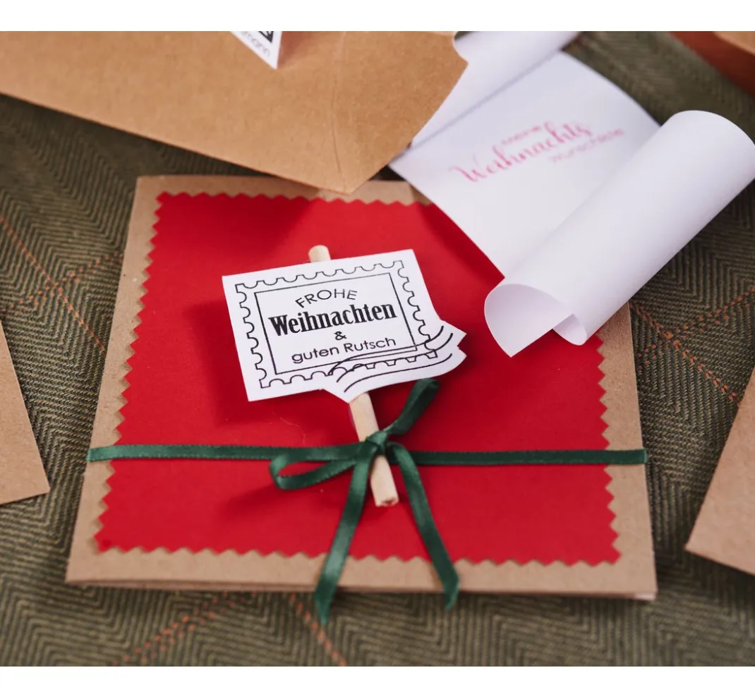 Craft UK Limited Karten & Umschläge|Kartengestaltung>Doppelkarten mit Umschlägen "Kraftpapier", 12,5 x 12,5 cm, 50 Stück