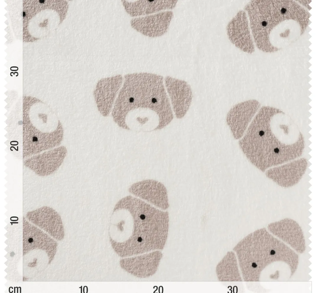 VBS Marktplatz Fleecestoff|Stoff Meterware>Double-Fleece-Stoff "Cute Dog"