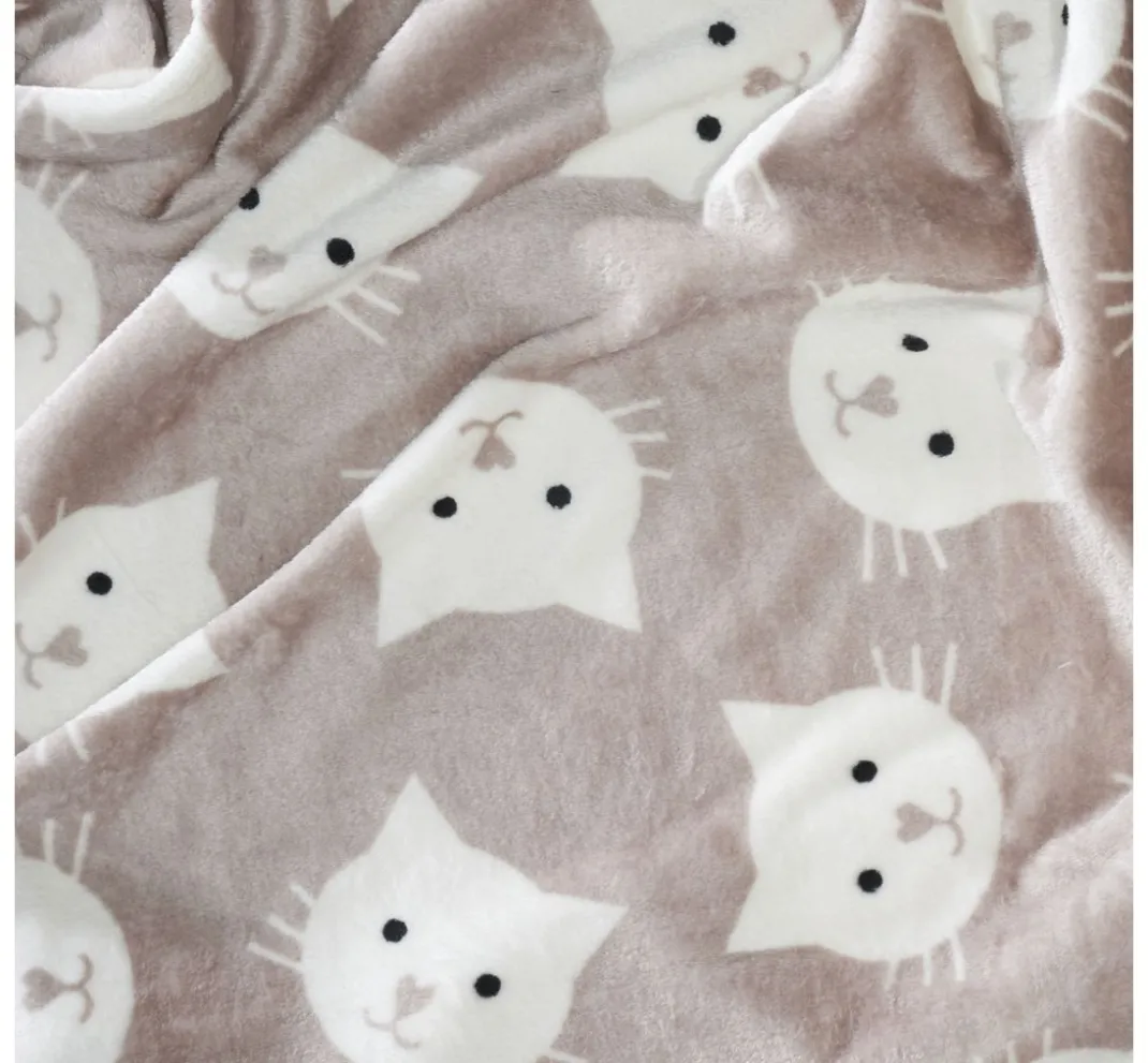 VBS Marktplatz Fleecestoff|Stoff Meterware>Double-Fleece-Stoff "Katze"