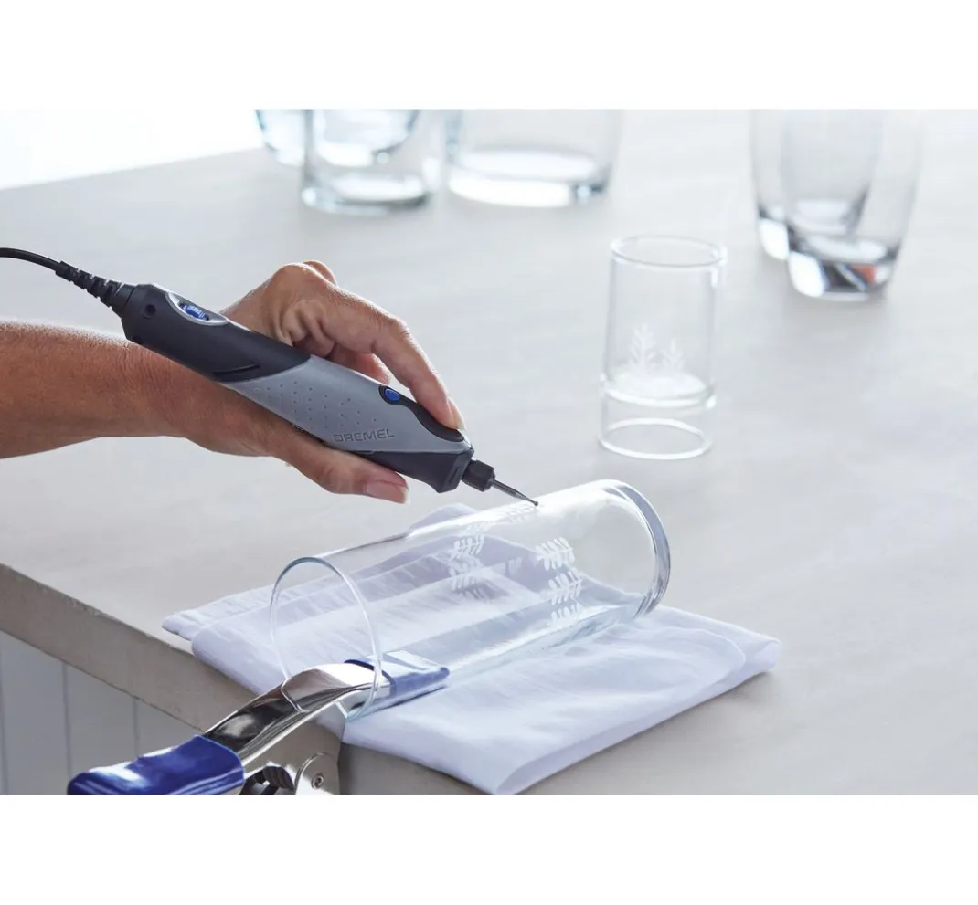DREMEL Laubsägen|Glasgravur>682 Glasgravurset
