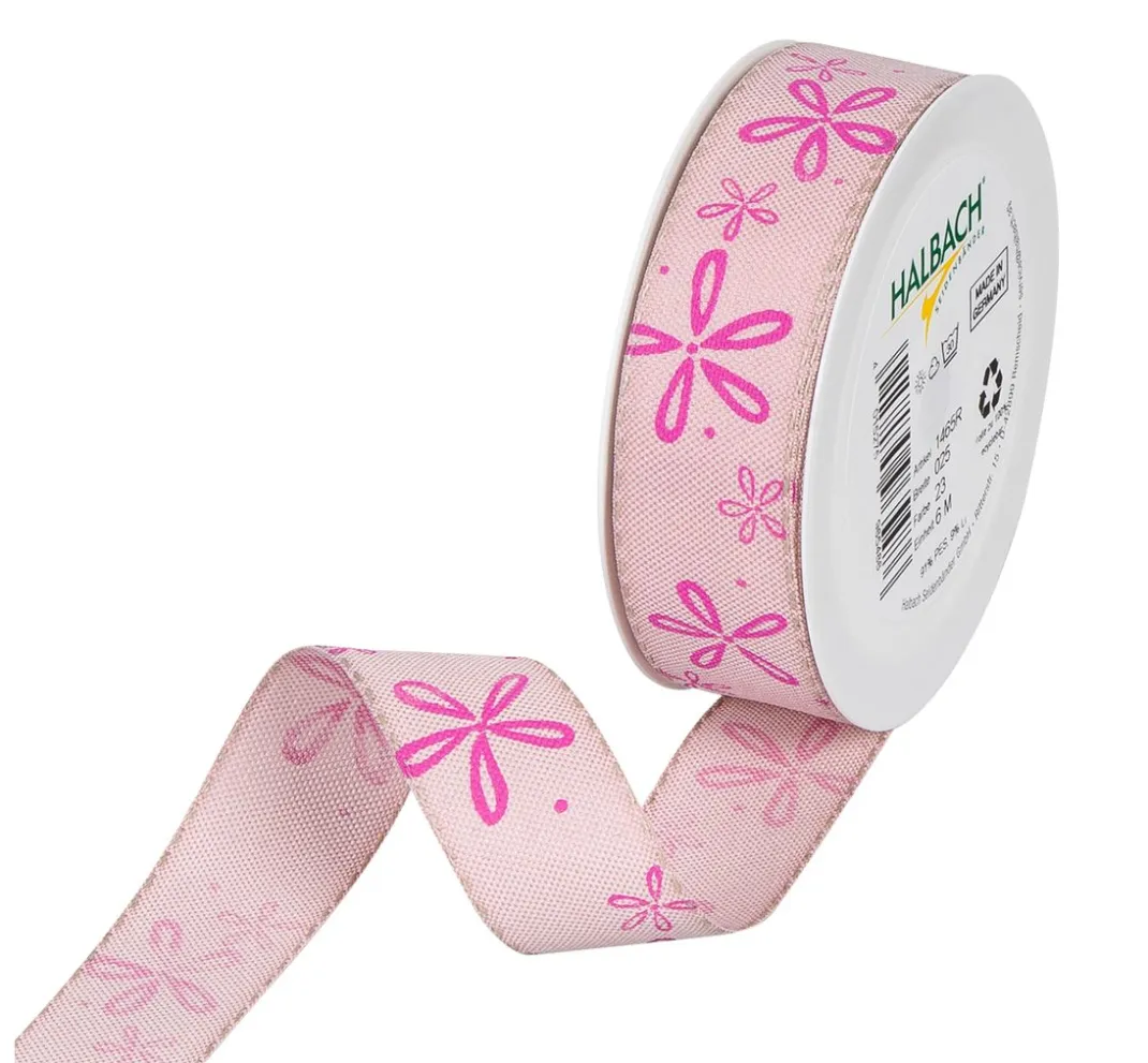 HALBACH Schleifenband|Geschenk- & Ringelband>Druckband "Blüte"