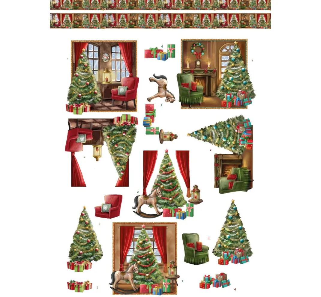 FINDit 3D-Motivbögen|Kartengestaltung>3D-Stanzbogenbuch "Christmas Scenes"