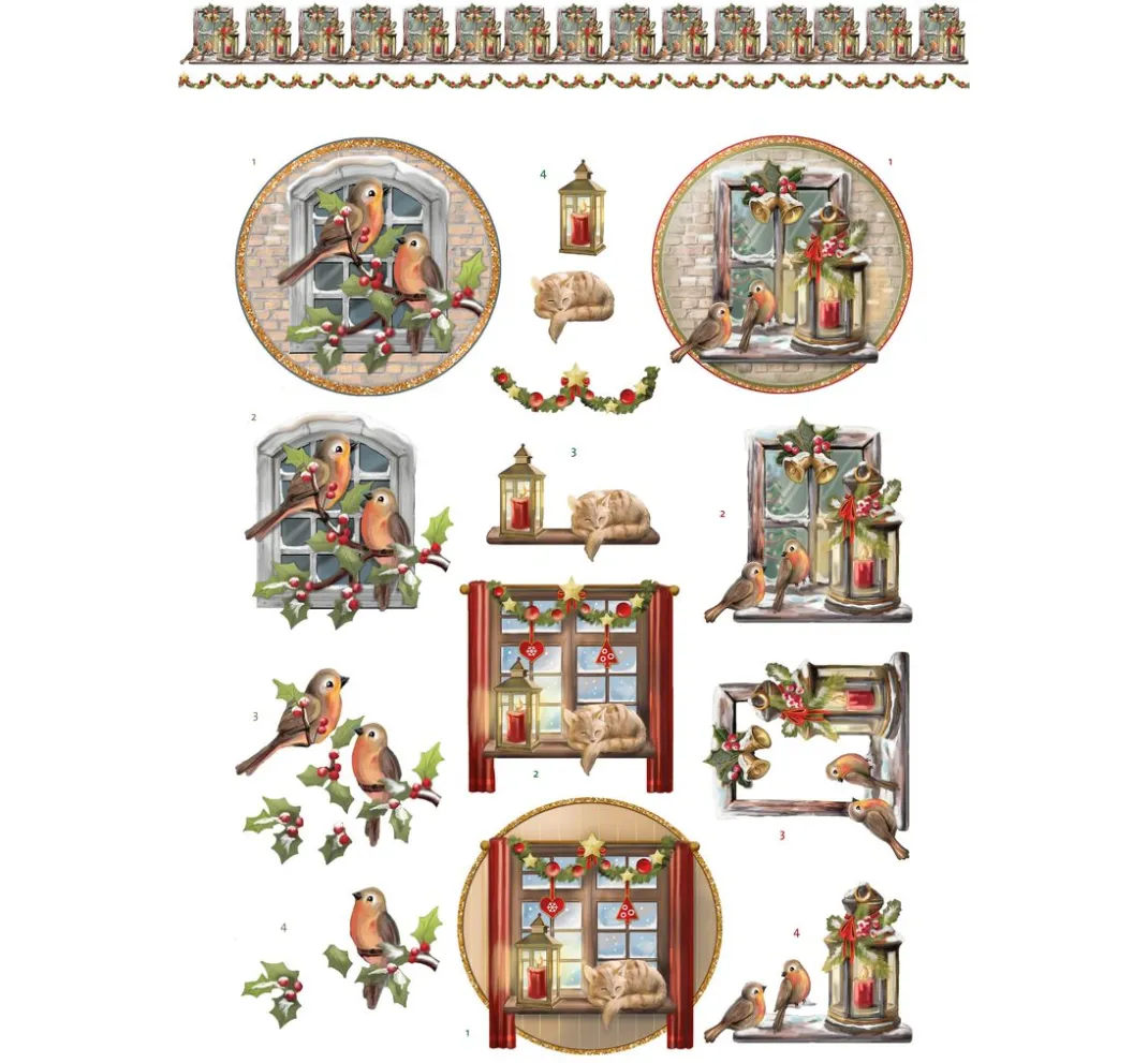 FINDit 3D-Motivbögen|Kartengestaltung>3D-Stanzbogenbuch "Christmas Scenes"