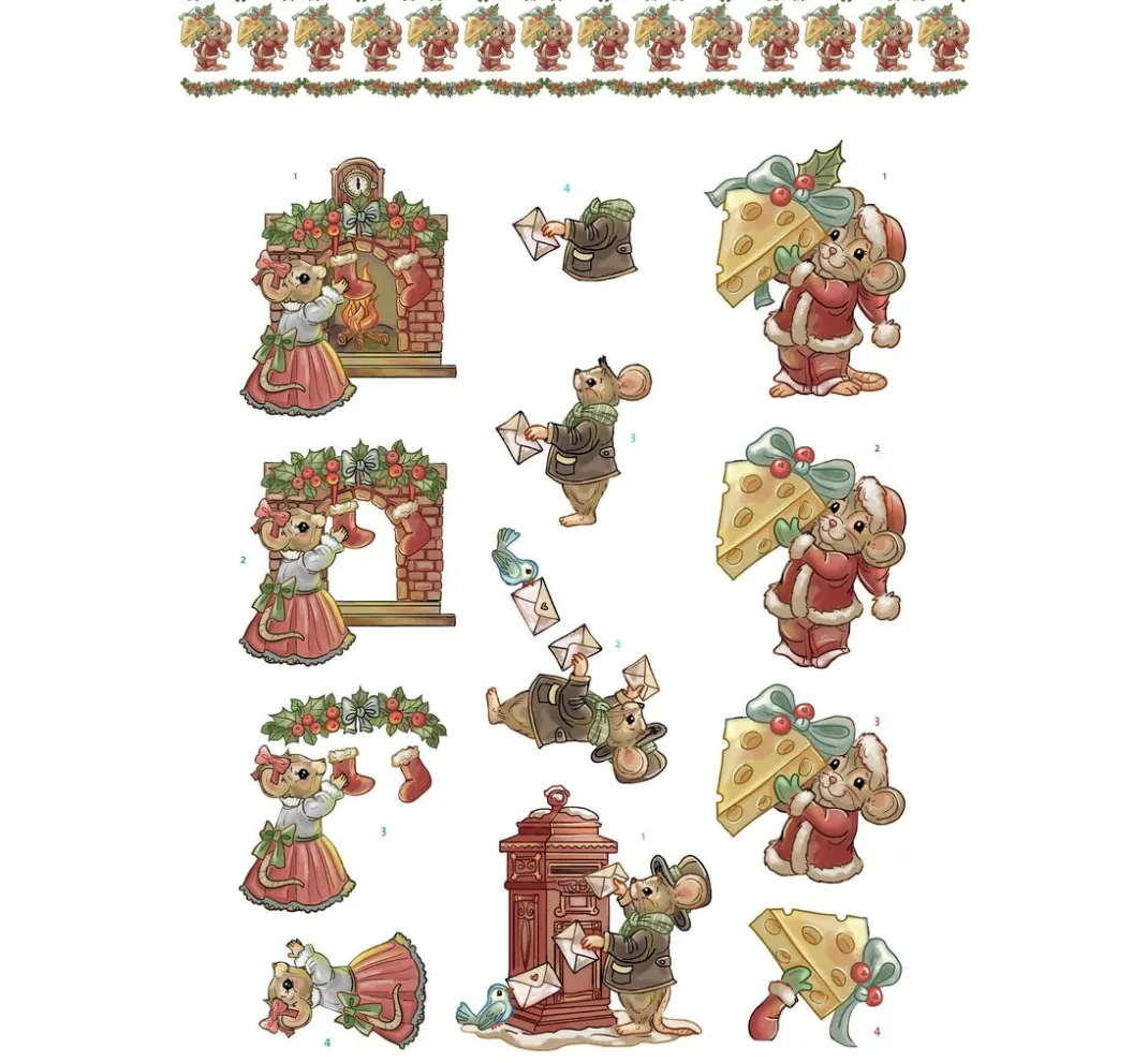 FINDit 3D-Motivbögen|Kartengestaltung>3D-Stanzbogenbuch "Christmas Scenes"