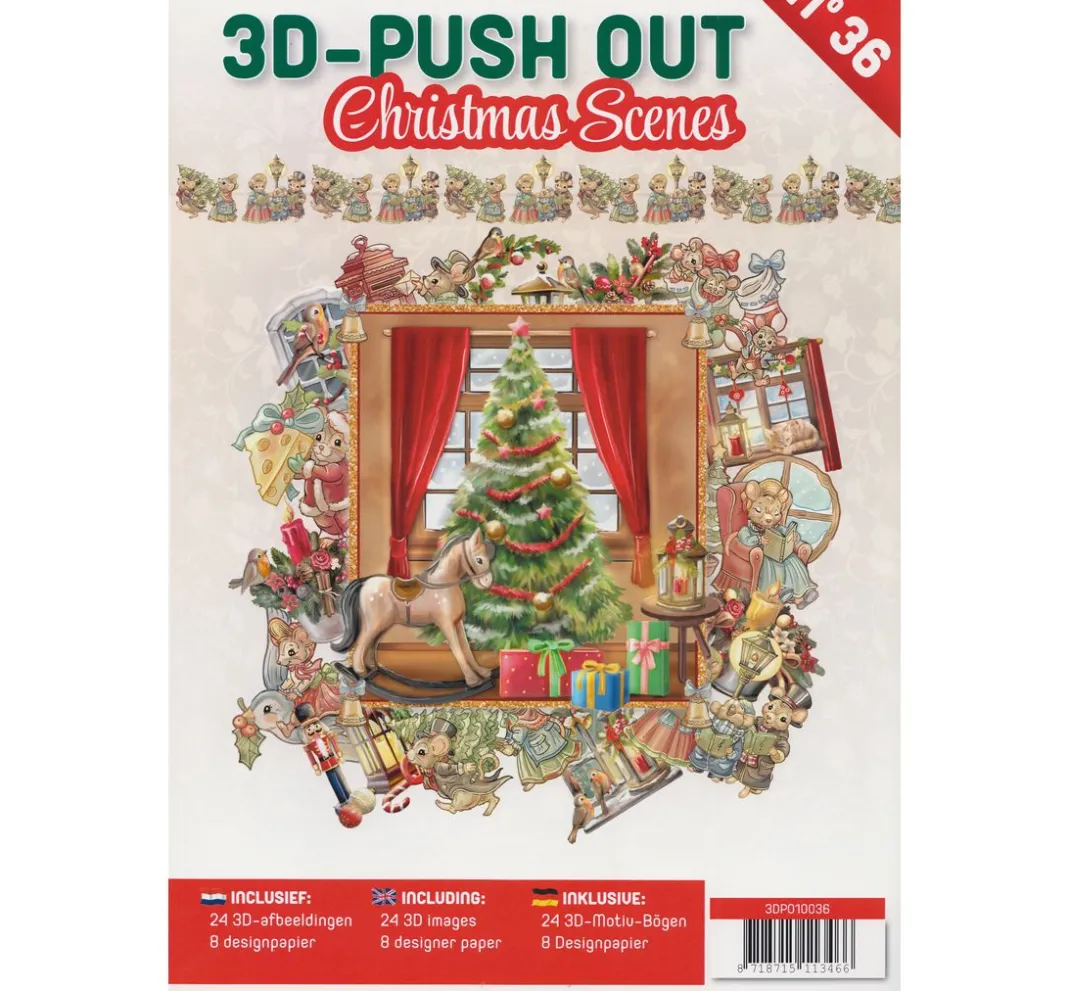 FINDit 3D-Motivbögen|Kartengestaltung>3D-Stanzbogenbuch "Christmas Scenes"
