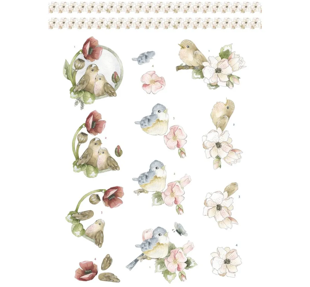 FINDit 3D-Motivbögen|Kartengestaltung>3D-Stanzbogenbuch "Spring Animals"