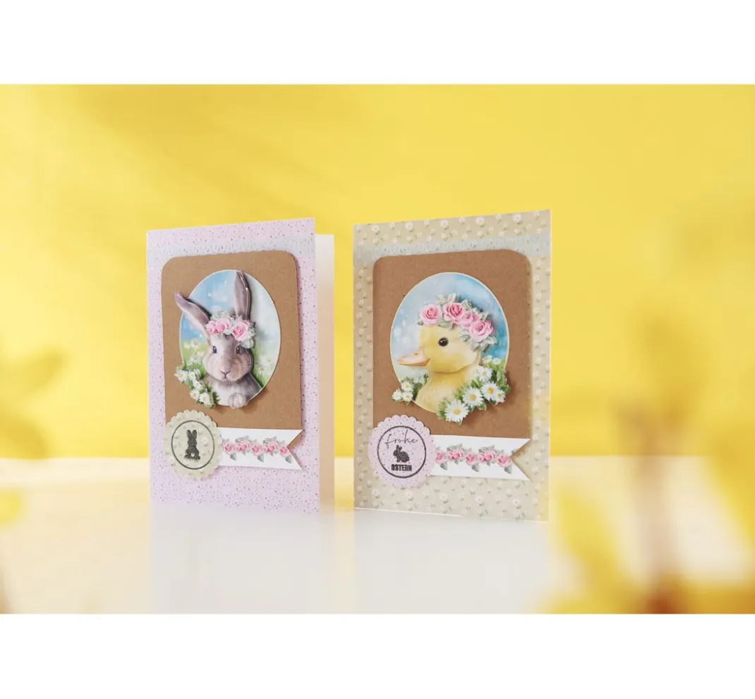 FINDit 3D-Motivbögen|Kartengestaltung>3D-Stanzbogenbuch "Spring Animals"
