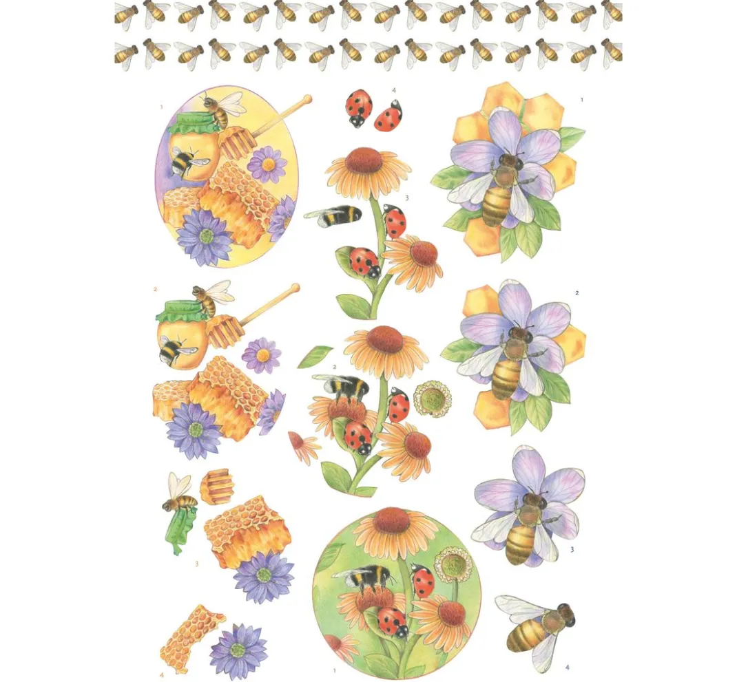 FINDit 3D-Motivbögen|Kartengestaltung>3D-Stanzbogenbuch "Spring Animals"