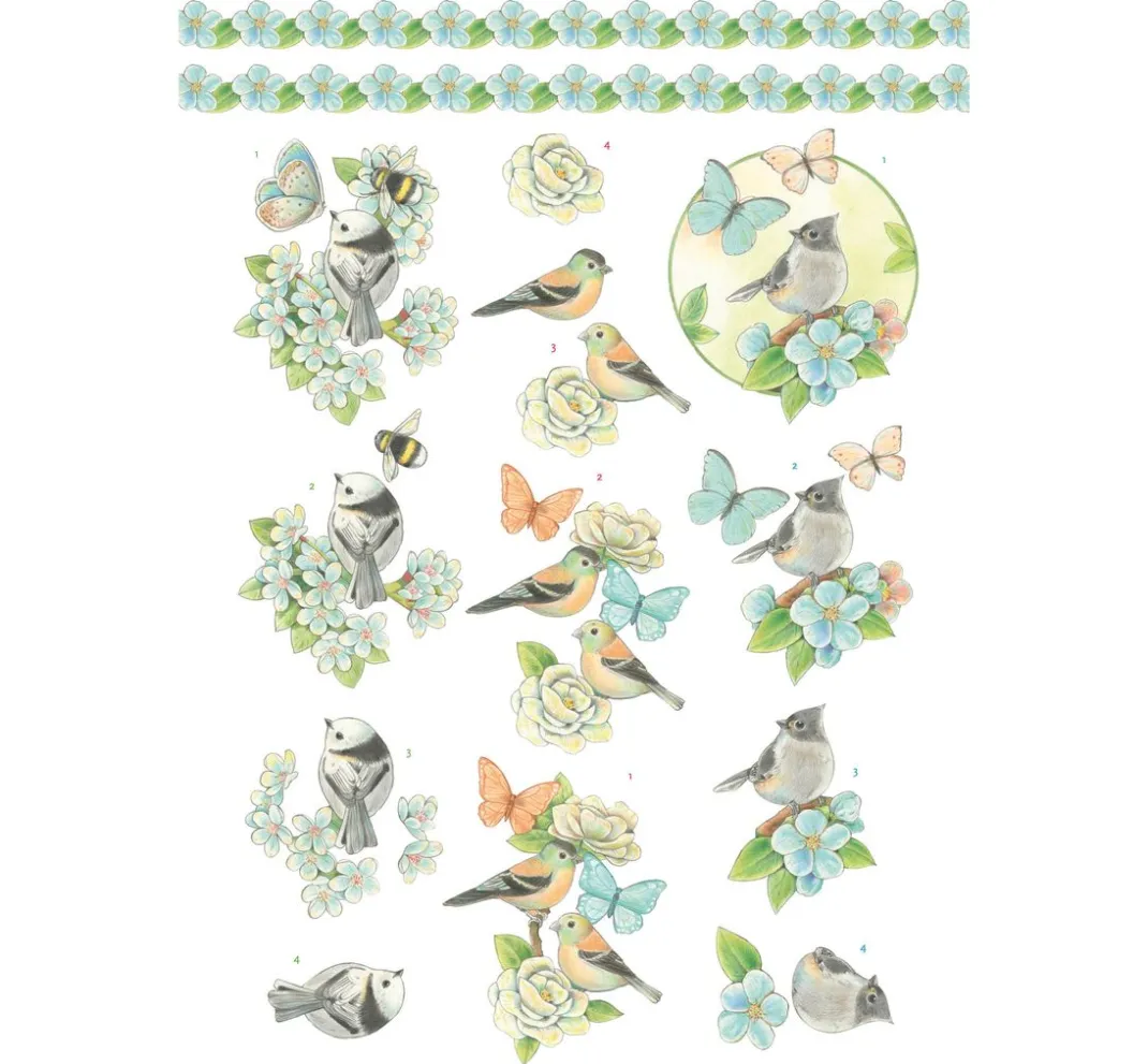 FINDit 3D-Motivbögen|Kartengestaltung>3D-Stanzbogenbuch "Spring Animals"