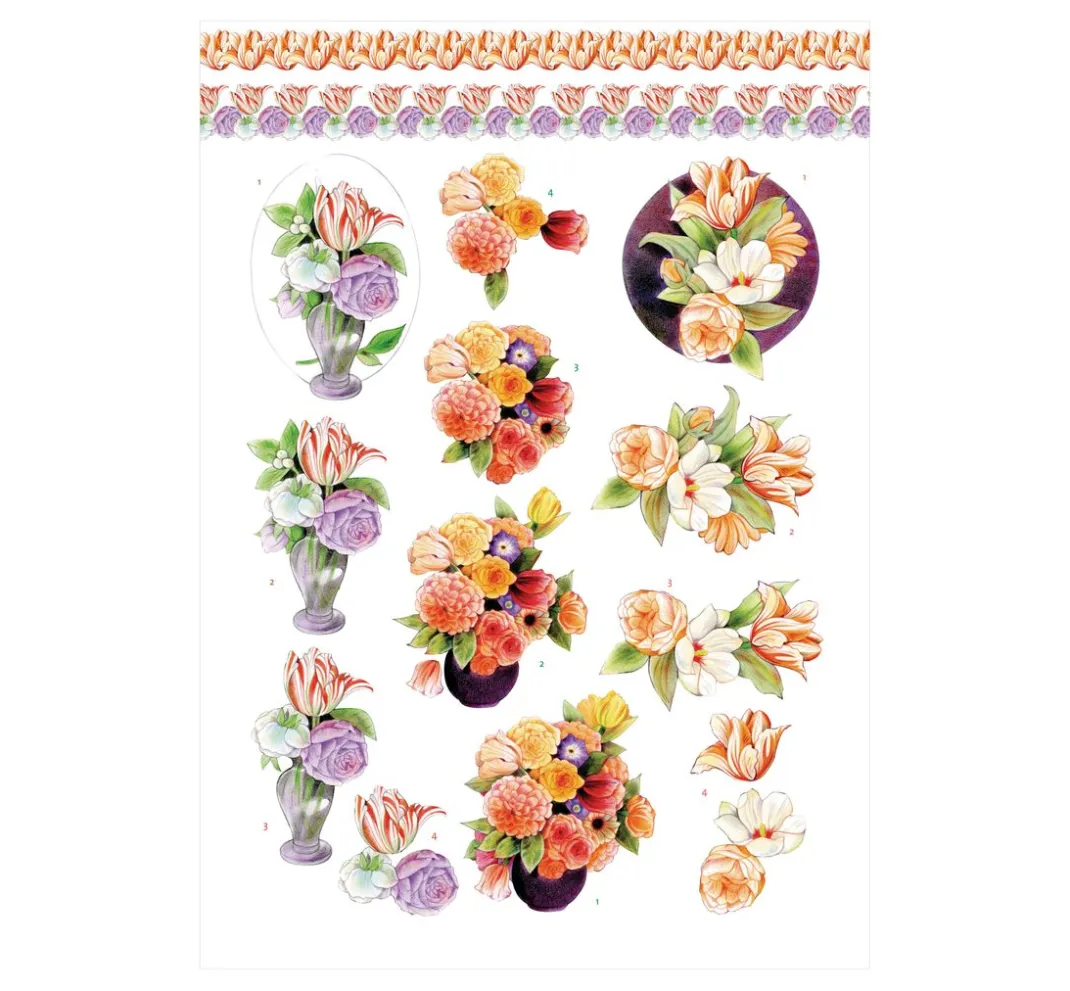 FINDit 3D-Motivbögen|Kartengestaltung>3D-Stanzbogenbuch "Urban Flowers"