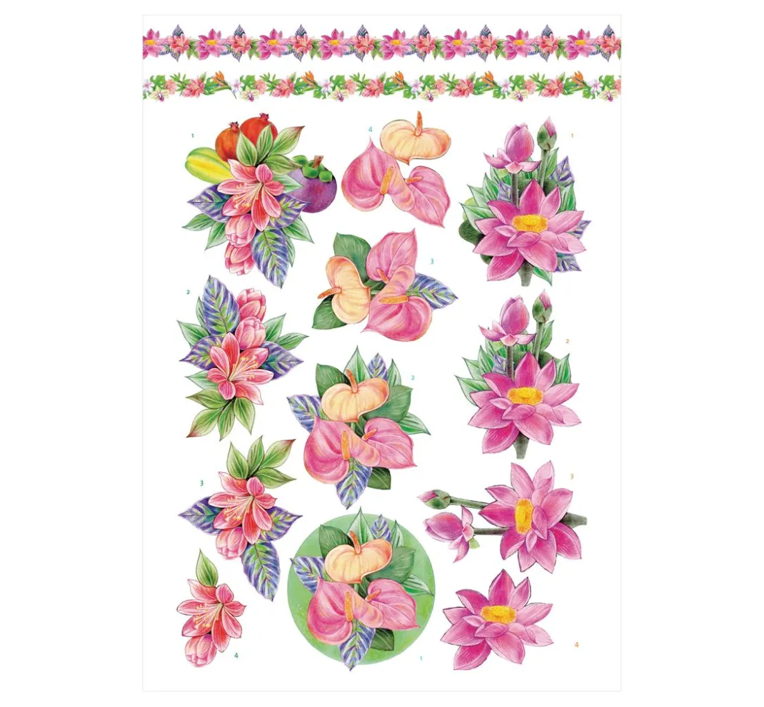 FINDit 3D-Motivbögen|Kartengestaltung>3D-Stanzbogenbuch "Urban Flowers"