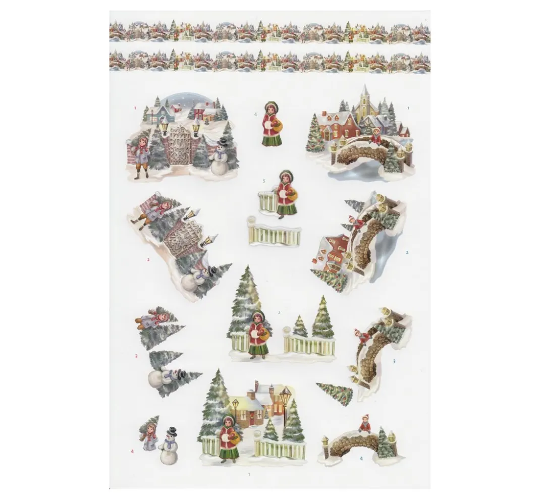 FINDit 3D-Motivbögen|Kartengestaltung>3D-Stanzbogenbuch "White Christmas Feelings"
