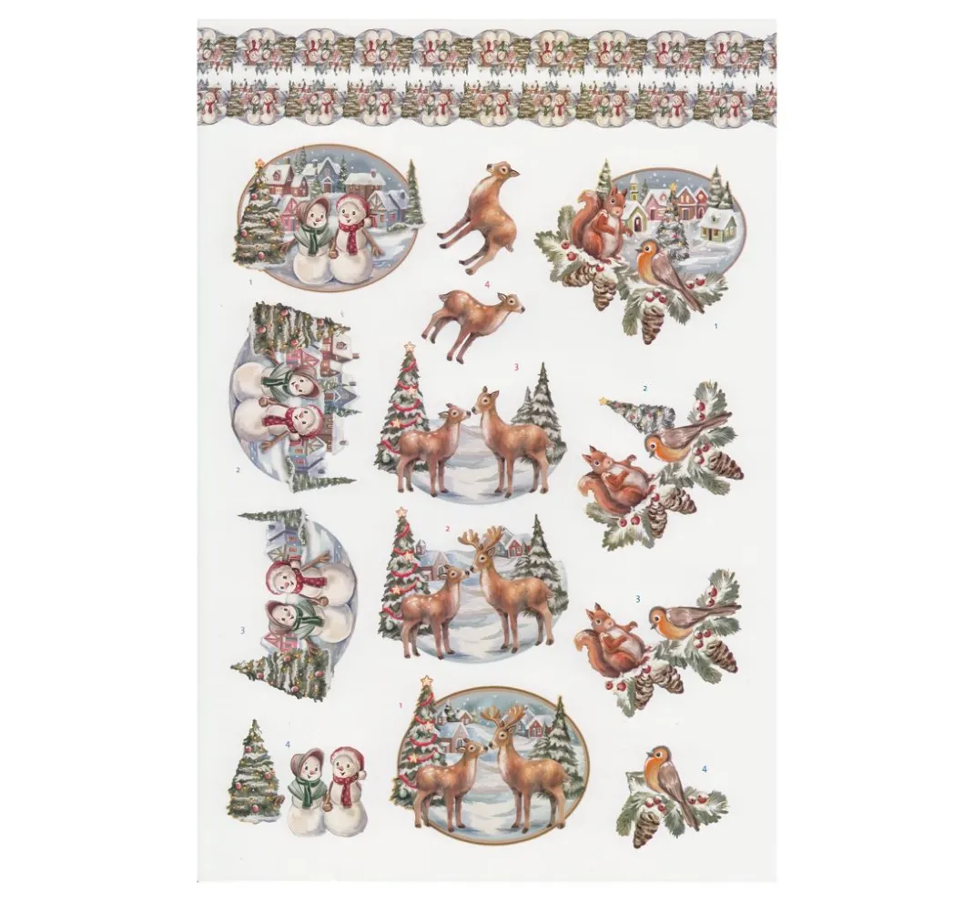FINDit 3D-Motivbögen|Kartengestaltung>3D-Stanzbogenbuch "White Christmas Feelings"