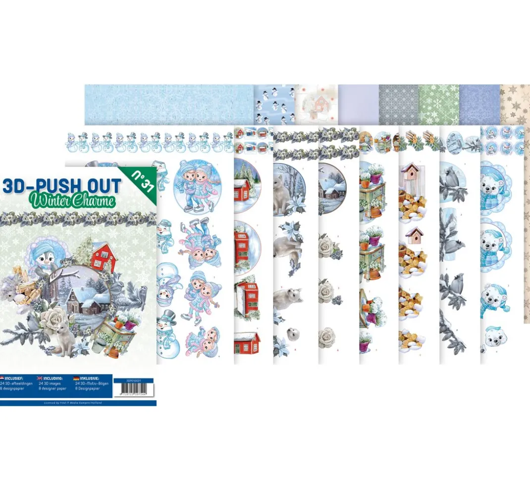 FINDit 3D-Motivbögen|Kartengestaltung>3D-Stanzbogenbuch "Winter Charme"