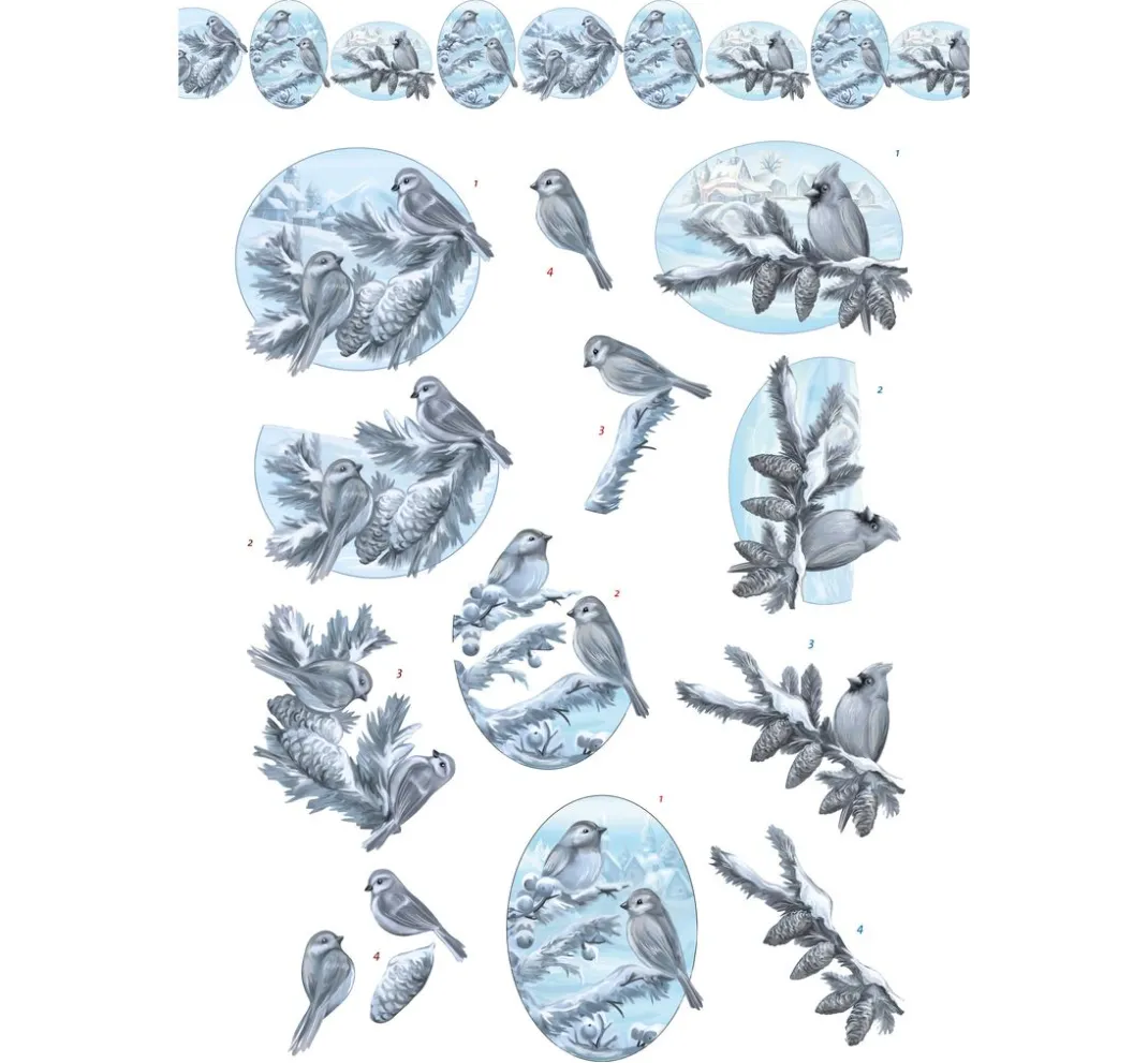 FINDit 3D-Motivbögen|Kartengestaltung>3D-Stanzbogenbuch "Winter Charme"