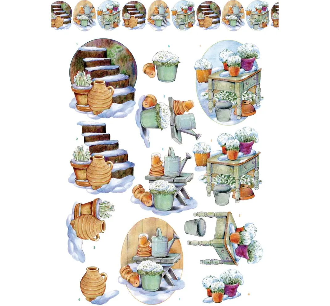 FINDit 3D-Motivbögen|Kartengestaltung>3D-Stanzbogenbuch "Winter Charme"